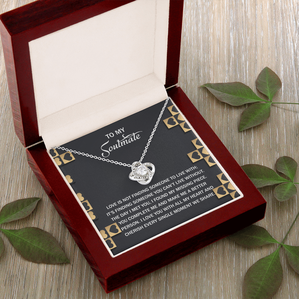 To My Soulmate Necklace, Valentine Gift For Wife, Valentine Card For Wife Romantic, My Soulmate Gifts For Her, Valentine's Gifts For Wife