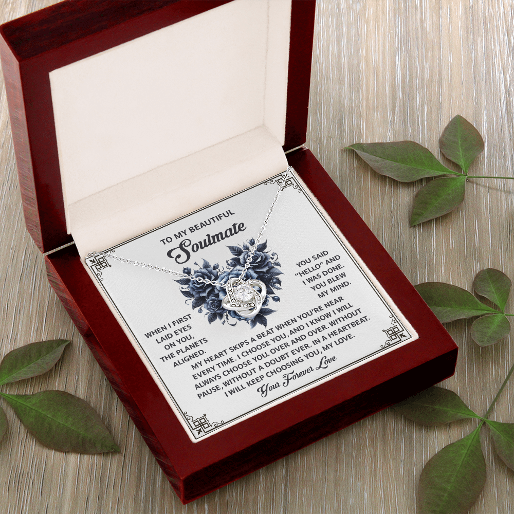 To My Beautiful Soulmate Necklace, Necklace For Valentine's Day, Valentine Gifts For My Wife, Women's Valentine's Day Gifts, Valentine Gifts For Her