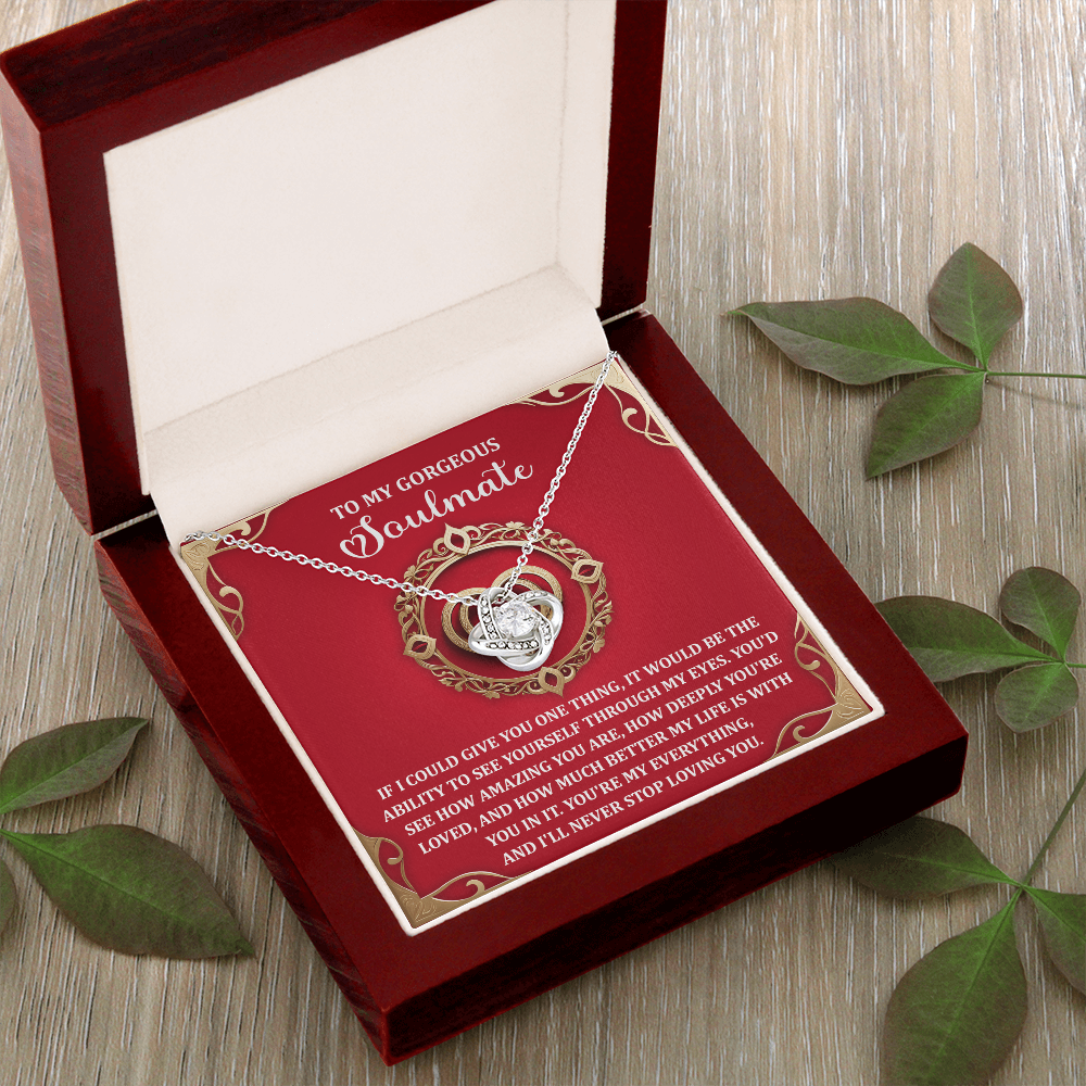 To My Gorgeous Soulmate Necklace, Special Gift For Girlfriend, Valentine's Day For Her, Girlfriend Gifts For Women, My Gorgeous Girlfriend Necklace
