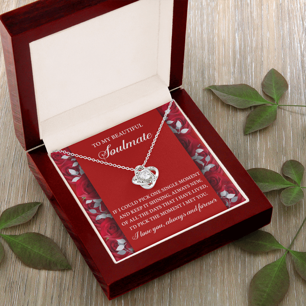 To My Beautiful Soulmate Necklace, Valentine Gifts For Girlfriend, To My Soulmate Necklace For Women, Valentine Necklaces For Women