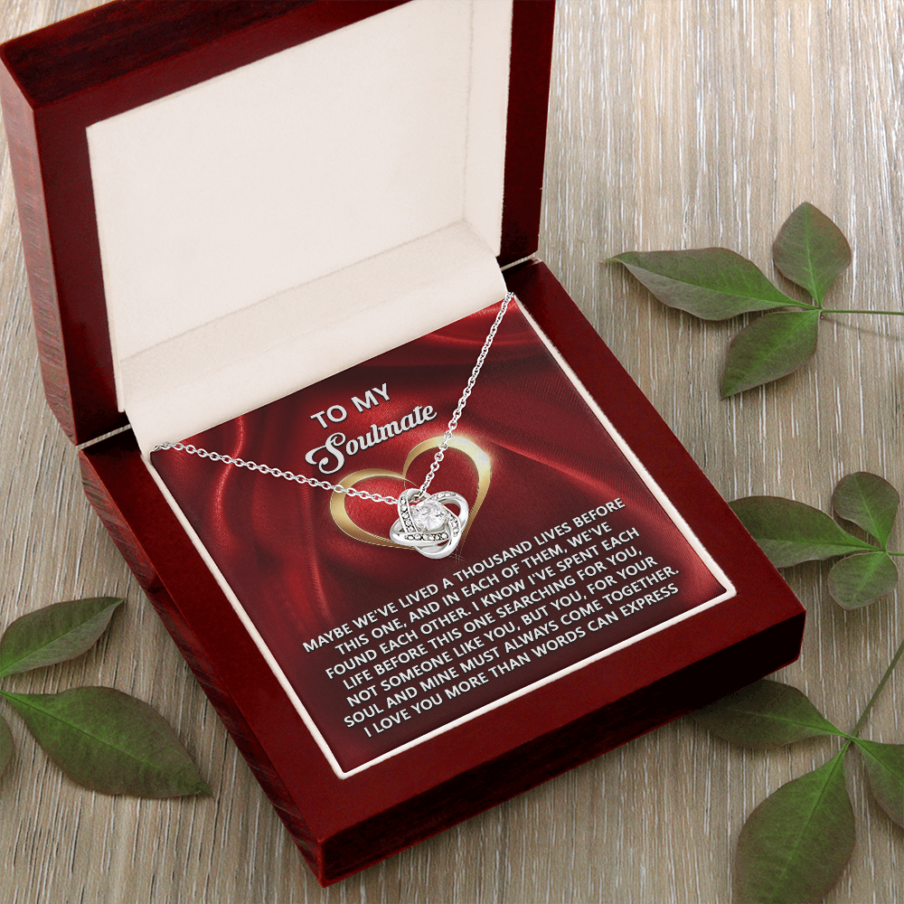 To My Soulmate Necklace, Valentine Gift For Wife From Husband, Gifts For Wife From Husband Unique Christmas, Unique Valentine Gifts For Her