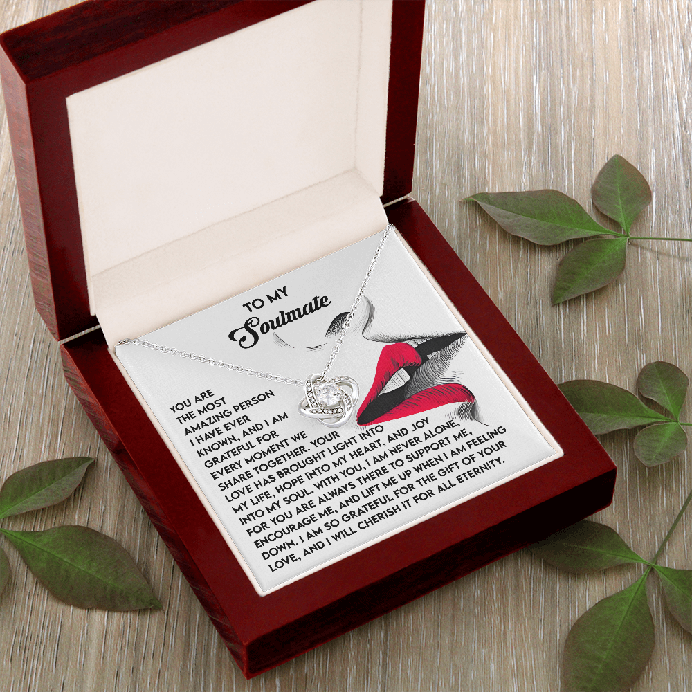 To My Soulmate Necklace, Valentine's Necklace For Her, Valentine Gifts For Husbands From Wife, Gifts For Soulmate, Valentine's Day Gifts For Women