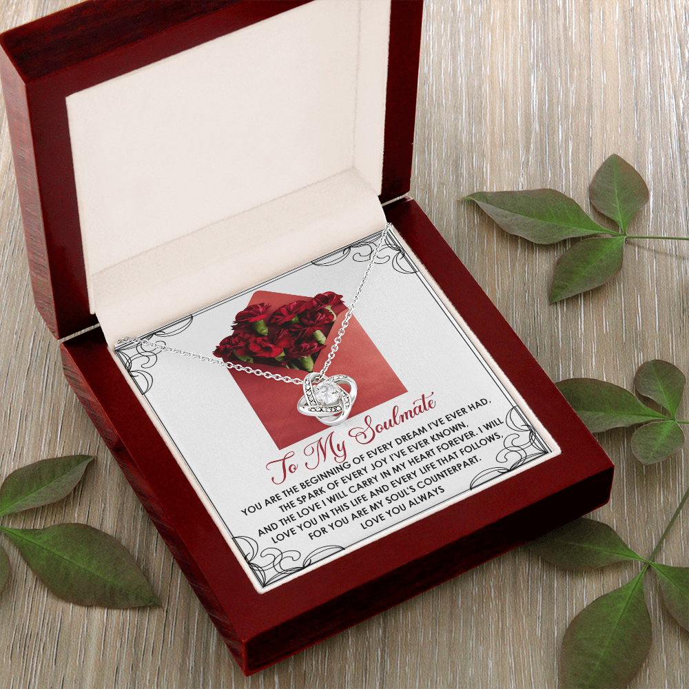 To My Soulmate Necklace, Mothers Day Gifts For My Girlfriend, Valentine Gifts For Women, Valentine's Day Gift Wife, Girlfriend Necklace For Women
