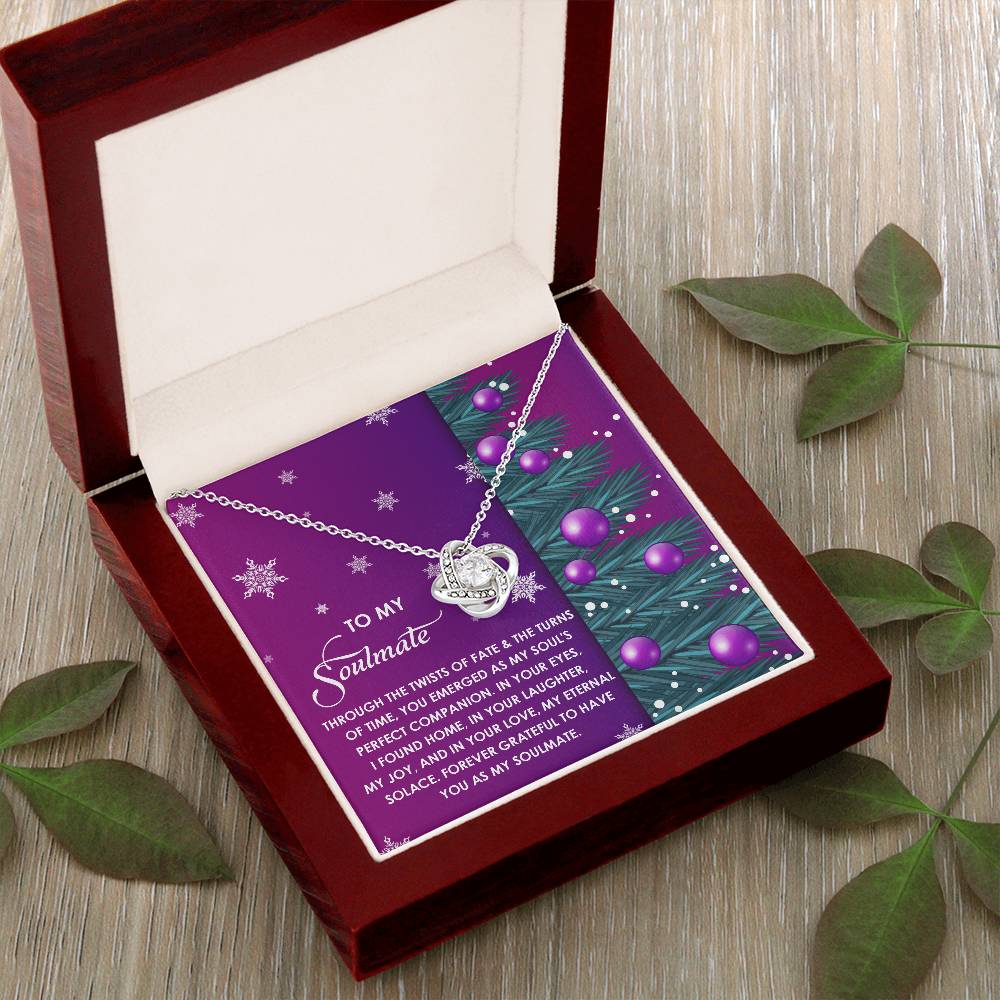 To My Soulmate Necklace, Christmas Gift For Wives, Christmas Present For Girlfriend, My Soulmate Gifts For Her