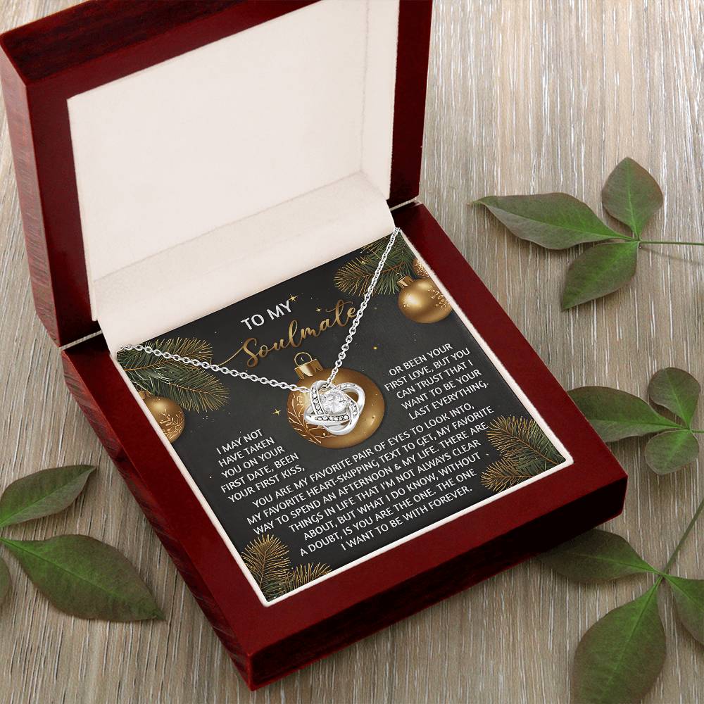 To My Soulmate Necklace, Wife Christmas Gift, Best Christmas Gifts For My Wife, Funny Christmas Gift For Wife