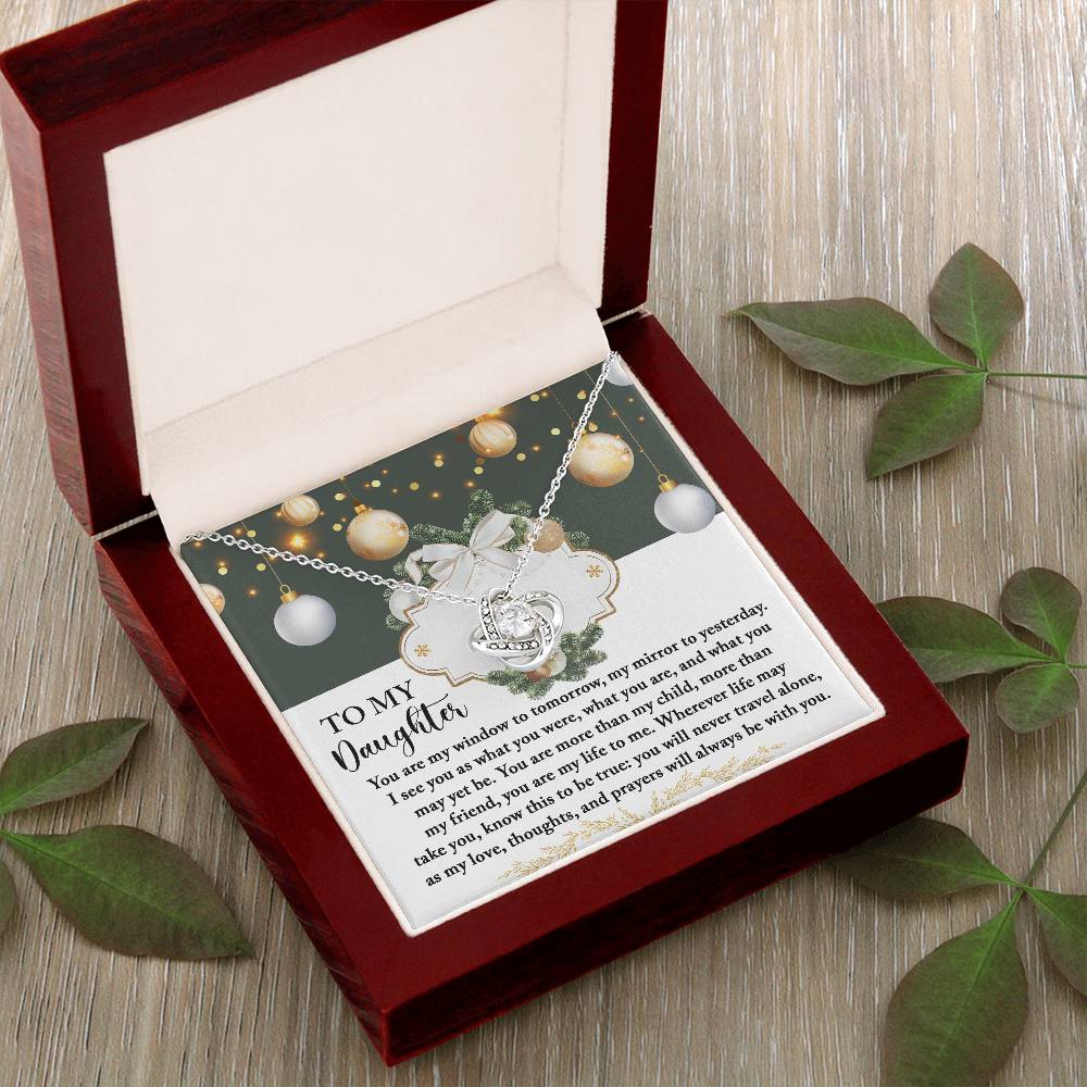 Christmas Gift For Daughter Adult, Christmas Gift From Daughter To Dad, Daughter Necklaces From Mom, To My Lovely Daughter Necklace