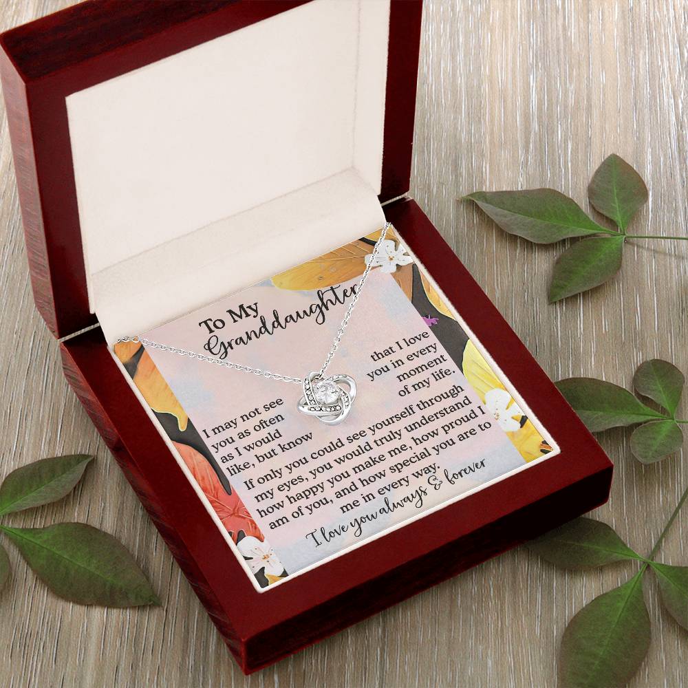 To My Granddaughter Necklace, Necklaces For Granddaughters, Granddaughter Valentine Gift, Gifts For 18 Year Old Granddaughter, Granddaughter From Grandpa