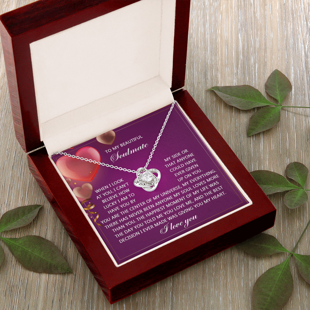 To My Beautiful Soulmate Necklace, Best Valentine Gifts For Wife, To My Wife Valentine's Day Gift, Valentine Birthday Gifts, Gifts For Soulmate