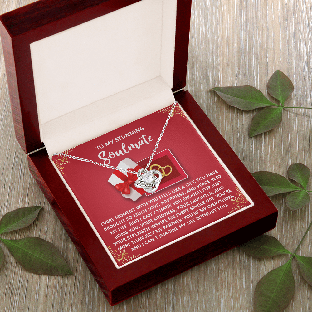 To My Stunning Soulmate Necklace, Gifts For Teen Girlfriend From Boyfriend, My Soulmate Gifts For Her, Valentine's Gifts For Women