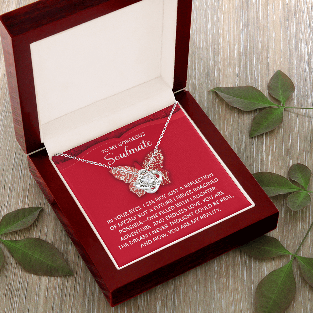 To My Gorgeous Soulmate Necklace, Valentine's Necklace For Her, Women's Valentine's Day Gifts, Valentine For Her Gift, Necklace For Valentine's Day