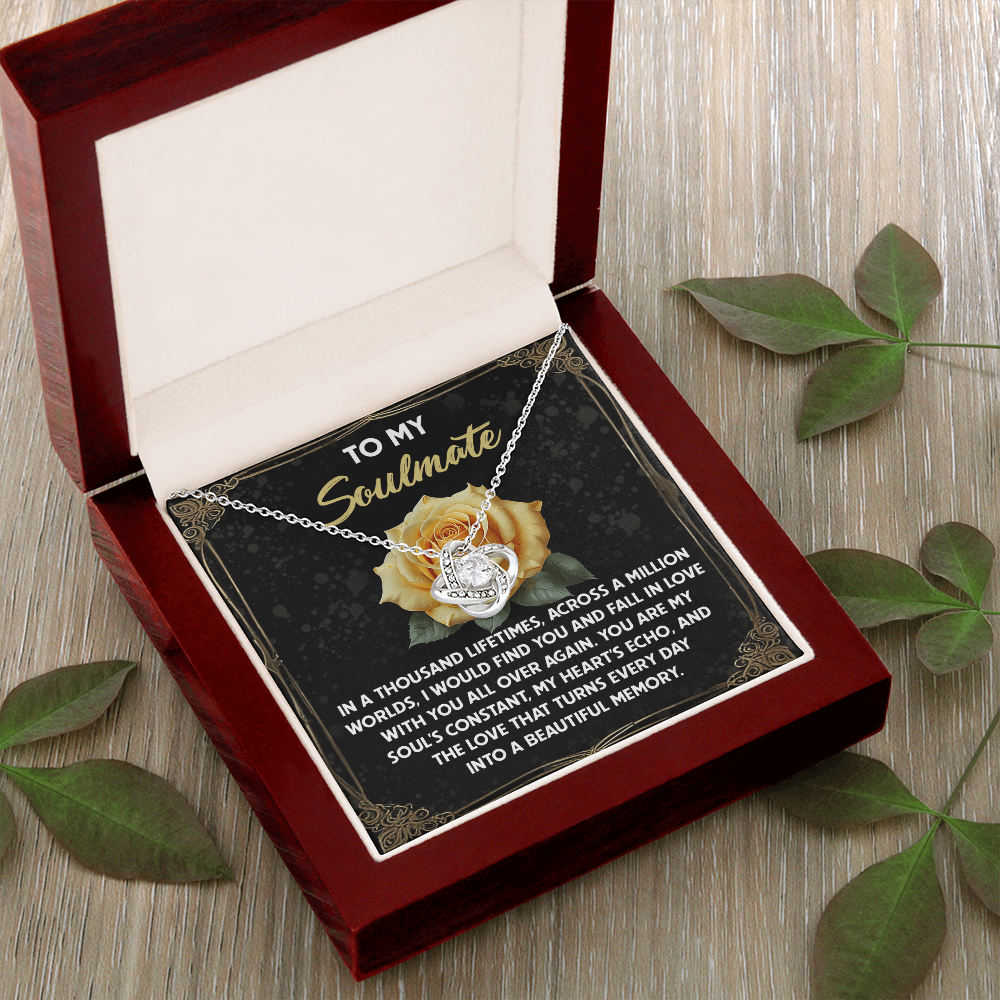 To My Soulmate Necklace, For Girlfriend Birthday Gifts, Unique Valentine Gifts For Her, Women's Valentine's Day Gifts, Best Gifts For A Girlfriend