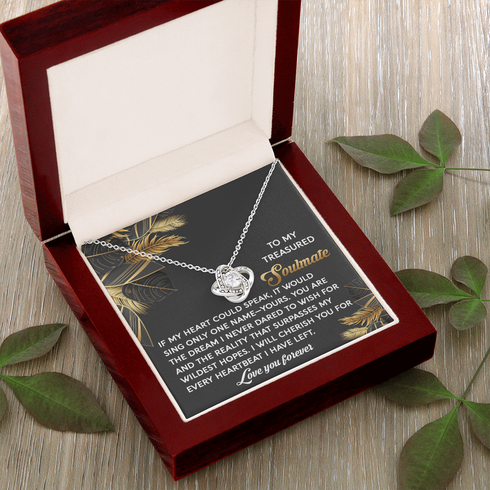 To My Treasured Soulmate Necklace, Girlfriend And Boyfriend Necklaces, Soulmate Gifts For Her, Valentine's Gift For Wife, Best Gifts For Girlfriend
