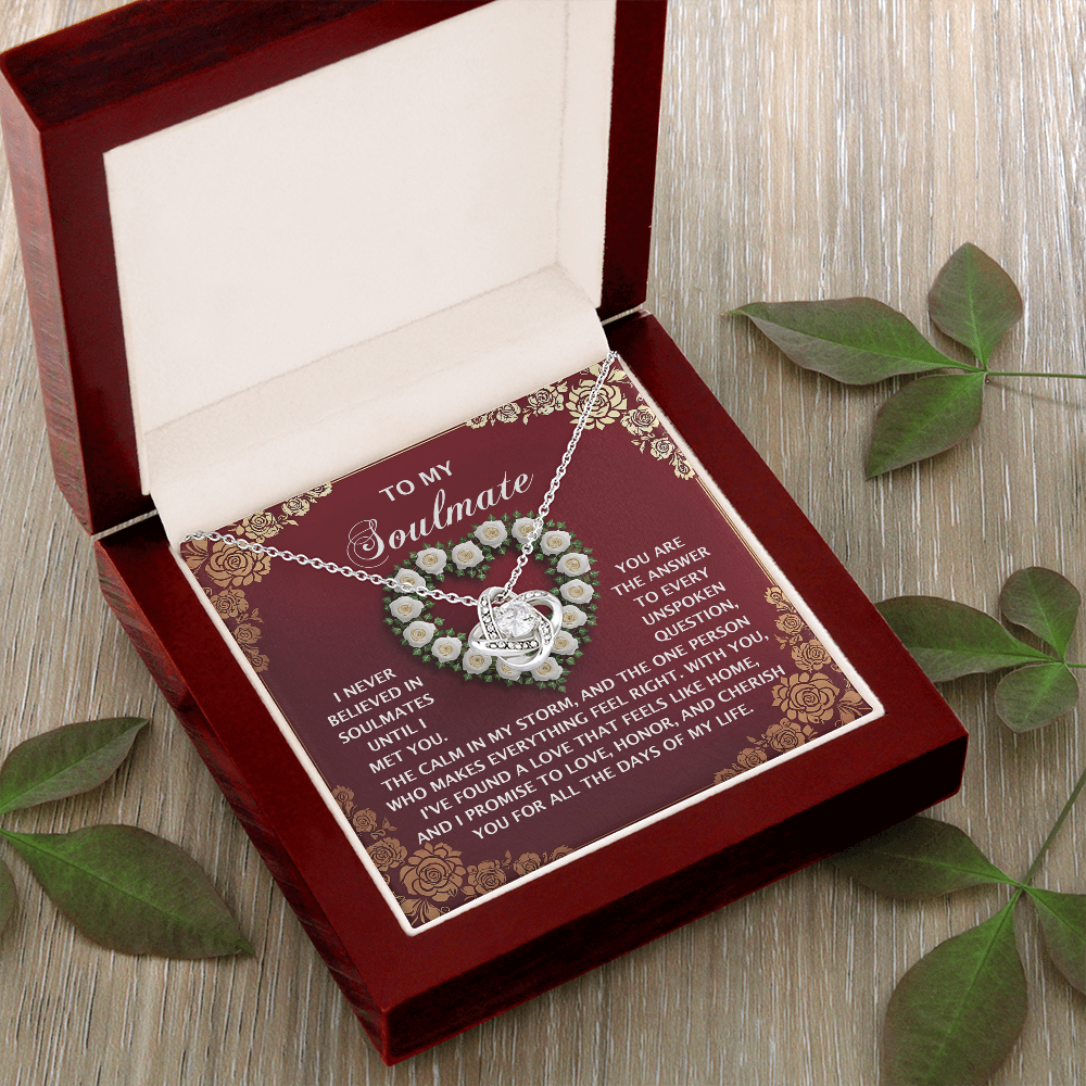 To My Soulmate Necklace, Valentine Gift For My Wife, Valentine Gifts For Her Romantic, Valentine Gifts For Husbands From Wife, Valentine For Her Gift