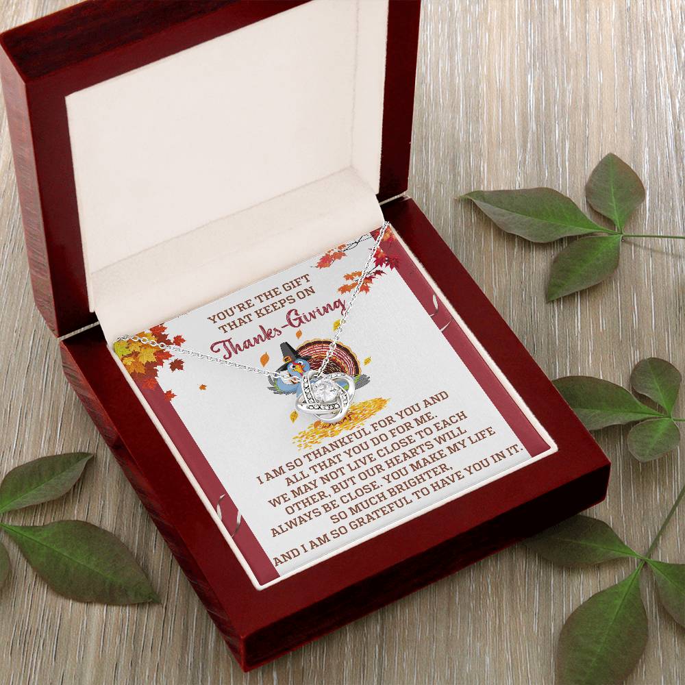 Thanksgiving Love Knot Necklace – A Timeless Jewelry Gift For Women, Mothers, And Soulmates To Show Appreciation And Cherish The Special Connection You Share
