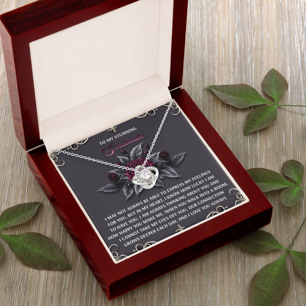 To My Stunning Soulmate Necklace, Cute Necklace For Girlfriend, Soulmate Gifts For Women, Valentine Presents For Womenromantic Stuff For Girlfriend