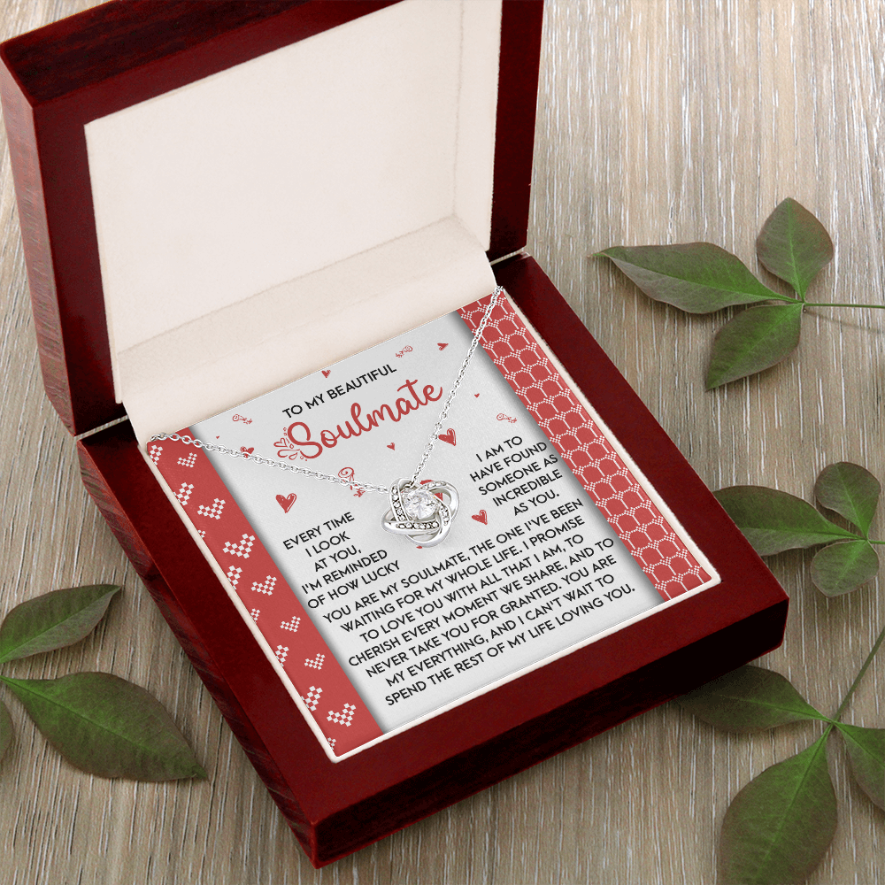 To My Beautiful Soulmate Necklace, Valentines Gifts For Girlfriend, To My Soulmate Necklace For Women Funny, Special Gifts For Girlfriend
