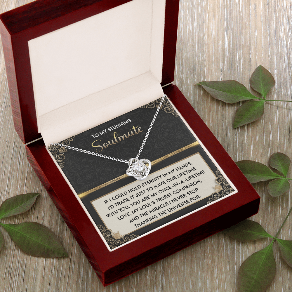 To My Stunning Soulmate Necklace, Best Valentine Gift For Wife, Valentine Gift Ideas For Her, Valentine Necklaces For Women, Wife Valentine Gift