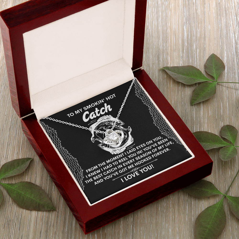 To My Smokin's Hot Catch Necklace, Valentine Gifts For Wife, Gifts For Husband From Wife Unique Christmas, Unique Valentine Gifts For Her