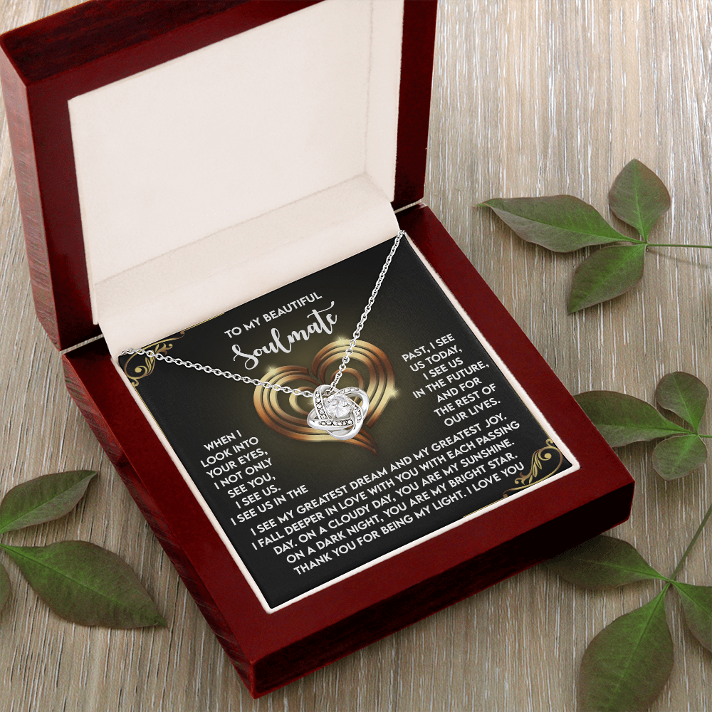 To My Beautiful Soulmate Necklace, Valentine Gifts For Women, Valentine's Day Gift Wife, Valentine Birthday Gifts, Valentine Gift For Wife