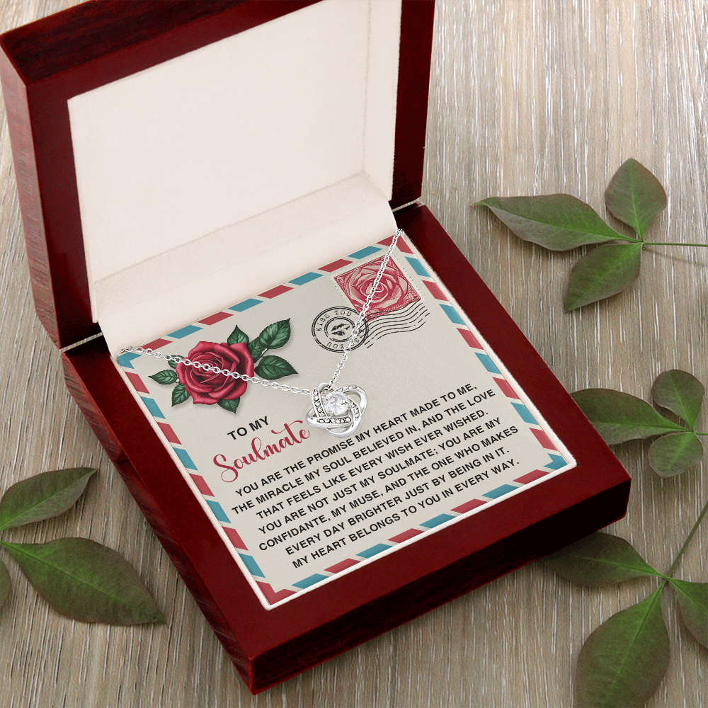 To My Soulmate Necklace, Unique Valentine Gifts For Her, Valentine's Day Necklace For Her, To My Wife Valentine's Day Gift, San Valentine Gift For Her