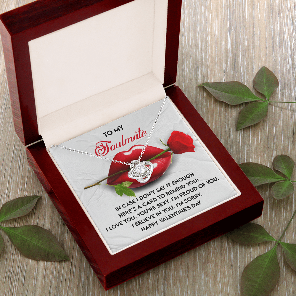 To My Soulmate Necklace, Valentine's For Her, Valentine's Day Gift, Valentine's Day Gift Wife, Valentine Jewelry For Women
