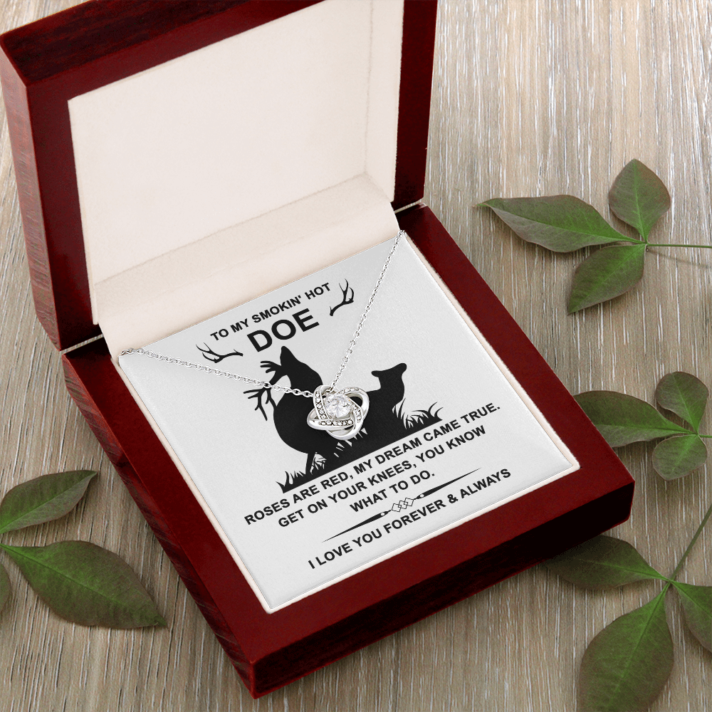 To My Smokin' Hot Doe Necklace, My Soulmate Necklace For Her, To My Wife Valentine's Day Gift, San Valentine Gift For Her, Soulmate Gifts For Her