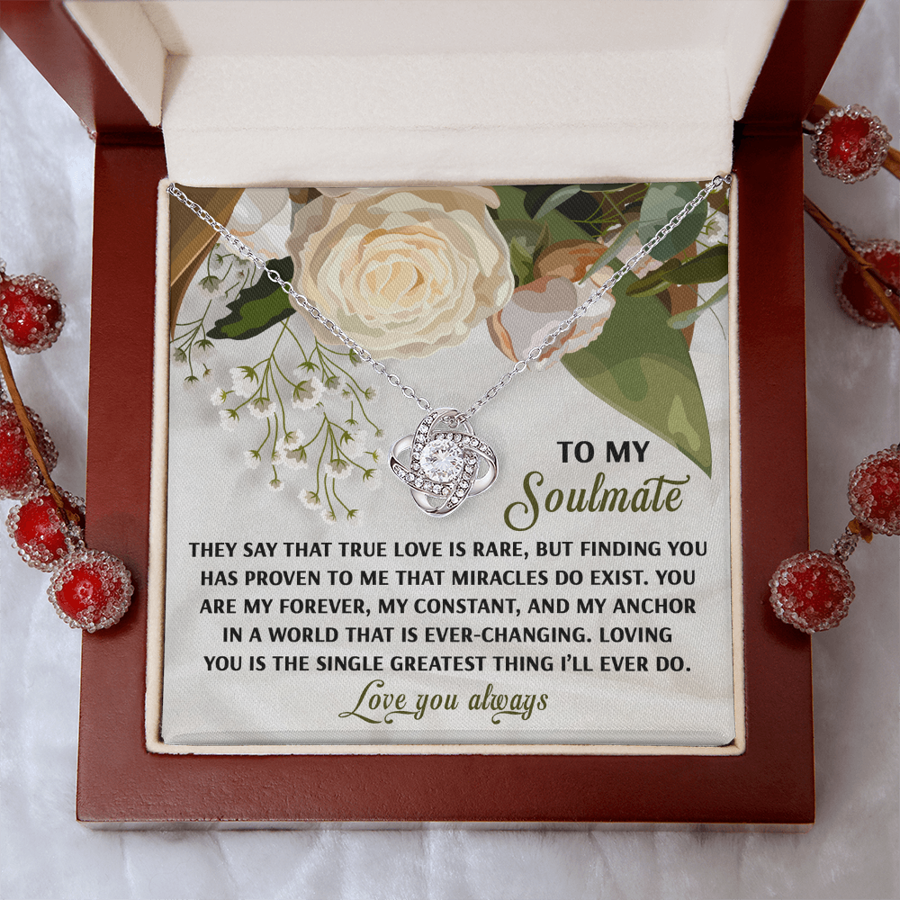 To My Soulmate Necklace, Best Presents For Girlfriend, Valentine Gifts For Wife, Mother's Day Gift For My Girlfriend, Best Gifts For My Girlfriend