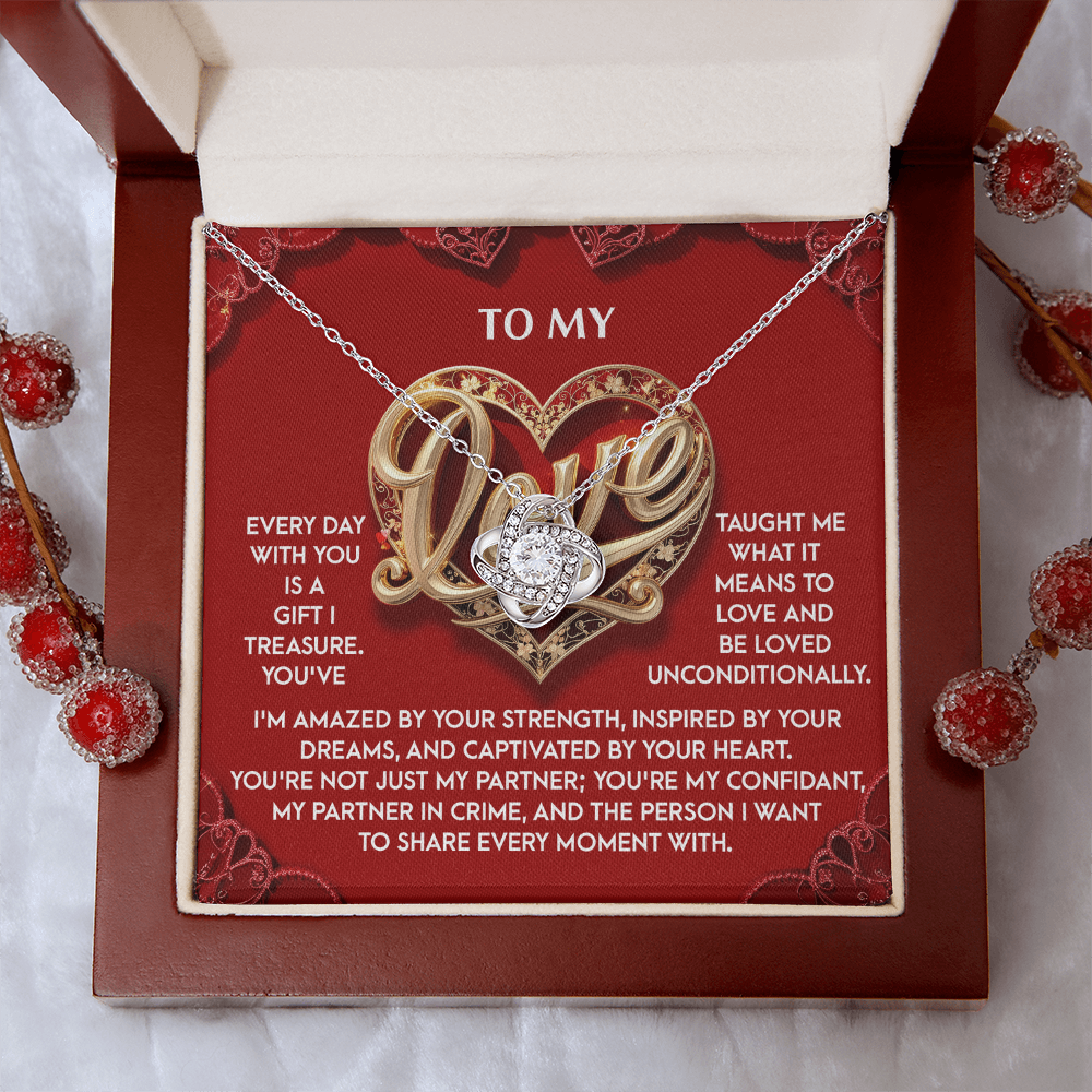 To My Love Necklace, Valentine Gift For My Wife, Unique Valentine Gifts For Her, Best Valentine Gifts For Wife, Promise Necklace For Girlfriend