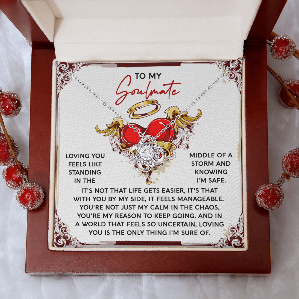 To My Soulmate Necklace, Valentine's Day Gifts, Romantic Valentine's Day Gift, Valentine Card For Wife Romantic, Valentine's Necklace For Her