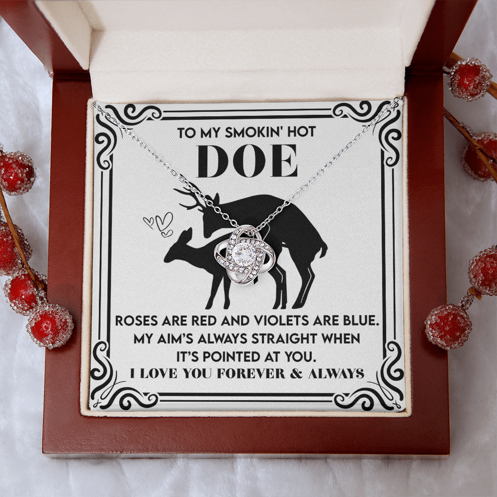 To My Smokin' Hot Doe Necklace, Soulmate Gifts For Her, Valentine's Gift For Wife, Naughty Valentine's Gifts For Wife, Valentine Gift Ideas For Her