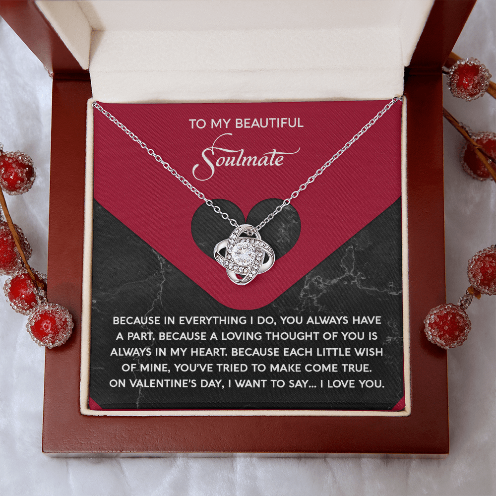 To My Beautiful Soulmate Necklace, Unique Valentine Gifts For Her, Valentine Birthday Gifts, My Soulmate Gifts For Her, Valentine Jewelry For Women