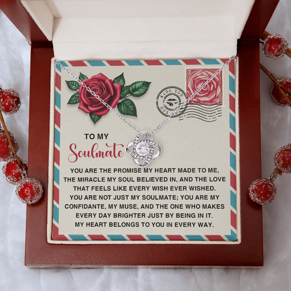 To My Soulmate Necklace, Unique Valentine Gifts For Her, Valentine's Day Necklace For Her, To My Wife Valentine's Day Gift, San Valentine Gift For Her