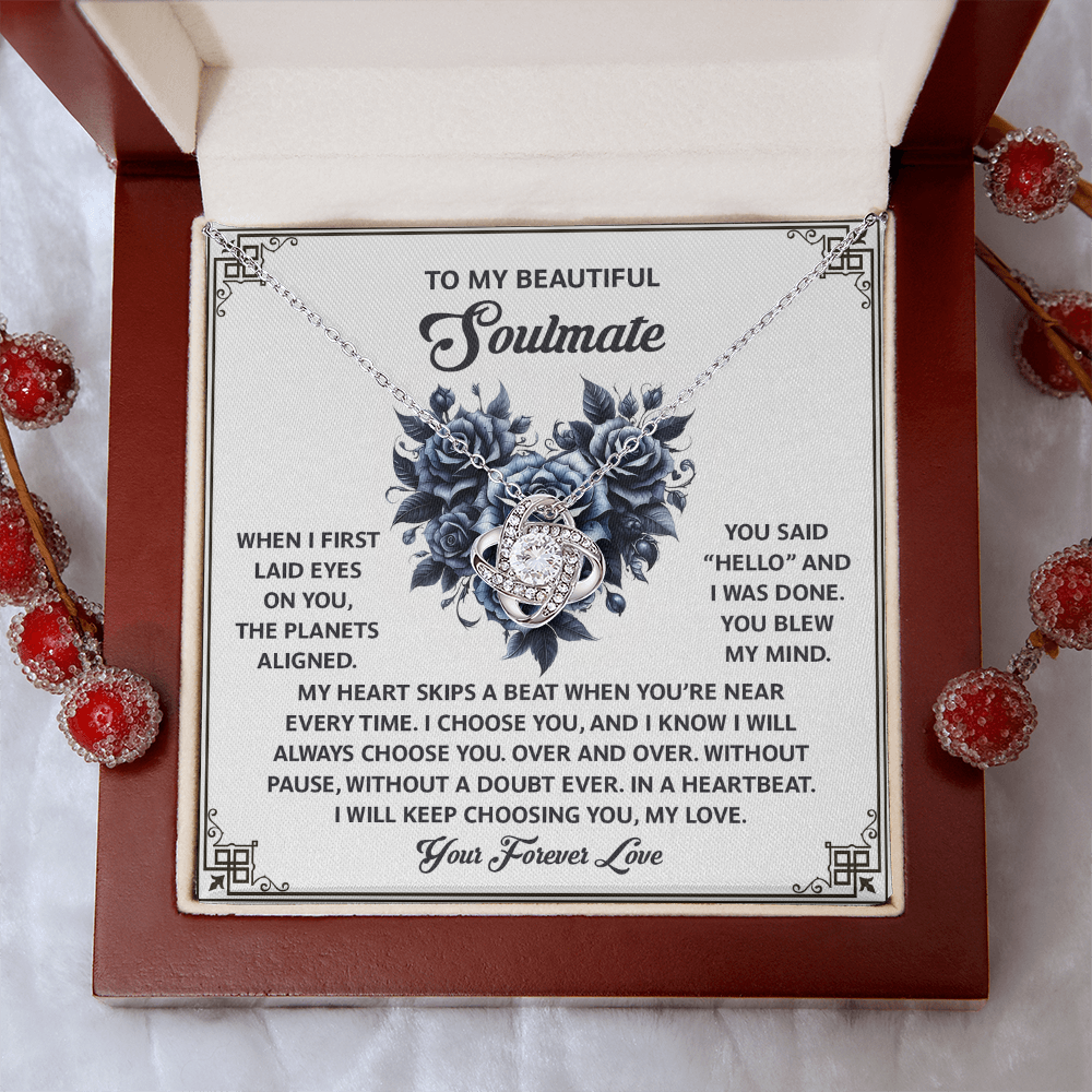 To My Beautiful Soulmate Necklace, Necklace For Valentine's Day, Valentine Gifts For My Wife, Women's Valentine's Day Gifts, Valentine Gifts For Her