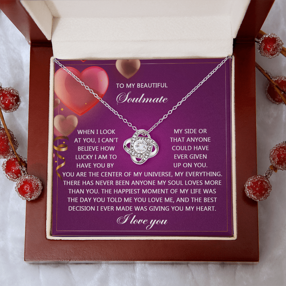 To My Beautiful Soulmate Necklace, Best Valentine Gifts For Wife, To My Wife Valentine's Day Gift, Valentine Birthday Gifts, Gifts For Soulmate