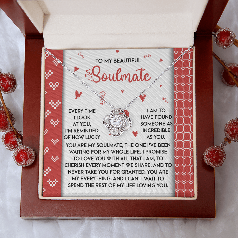 To My Beautiful Soulmate Necklace, Valentines Gifts For Girlfriend, To My Soulmate Necklace For Women Funny, Special Gifts For Girlfriend