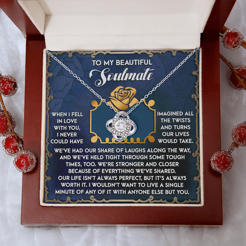 To My Beautiful Soulmate Necklace, Valentine's Gift For Women, Valentine's Gifts For Women, Valentine Gift Ideas For Her, Valentine's Day Gifts
