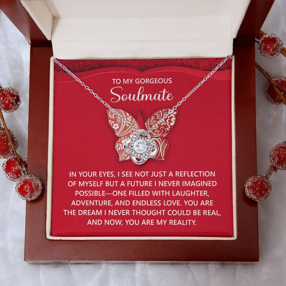 To My Gorgeous Soulmate Necklace, Valentine's Necklace For Her, Women's Valentine's Day Gifts, Valentine For Her Gift, Necklace For Valentine's Day