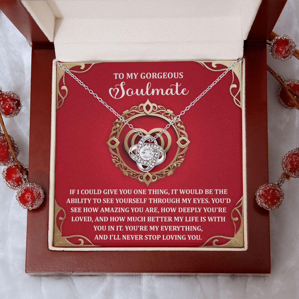 To My Gorgeous Soulmate Necklace, Special Gift For Girlfriend, Valentine's Day For Her, Girlfriend Gifts For Women, My Gorgeous Girlfriend Necklace