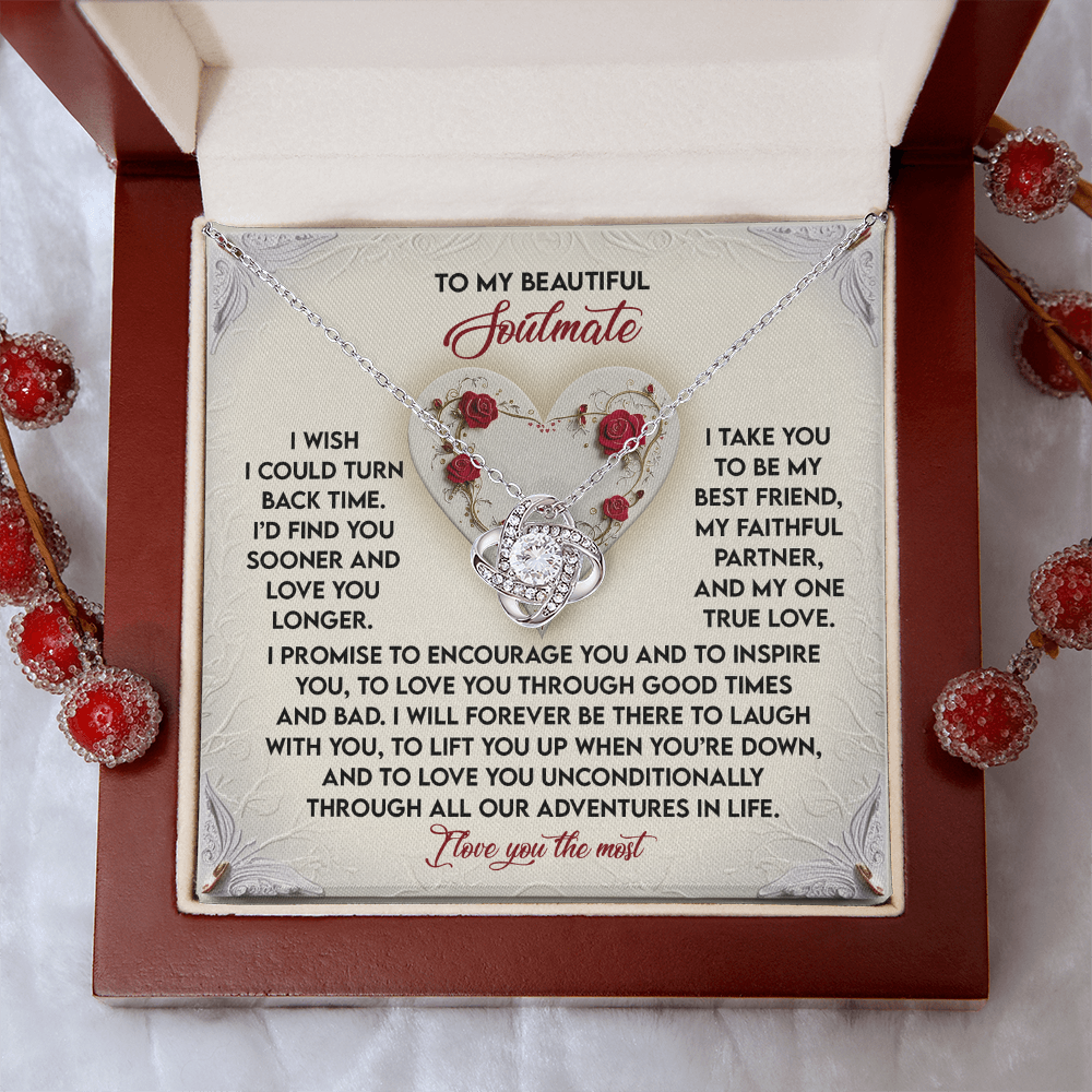 To My Beautiful Soulmate Necklace, My Love Necklace For Girlfriend, Anniversary Present For Girlfriend, Presents For Your Girlfriend