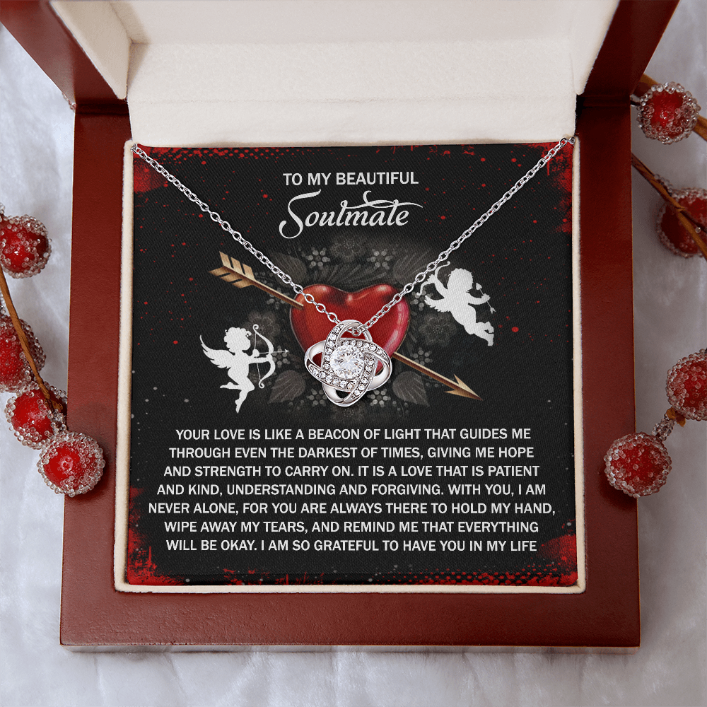 To My Beautiful Soulmate Necklace, Valentine Gifts For Her, Valentine's Day For Her, Valentine's Day Gift Wife, Valentine's Gift For Wife