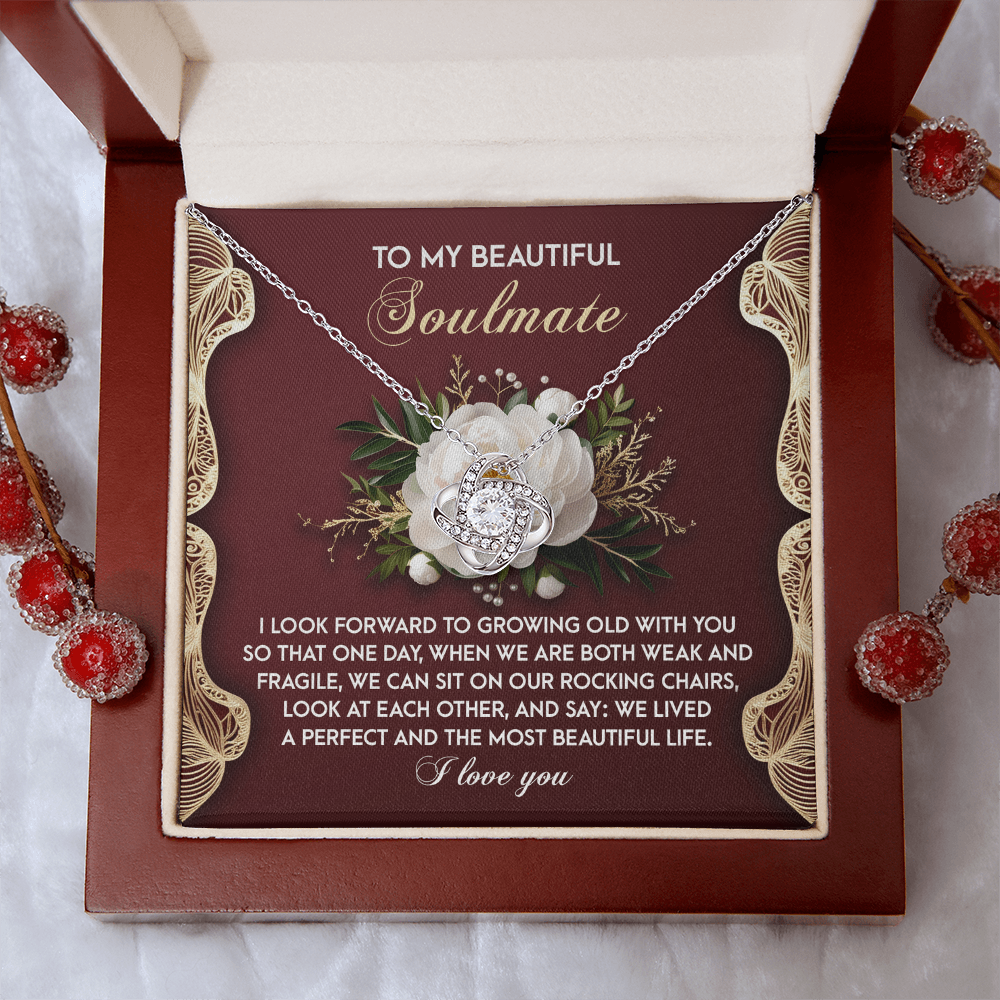 To My Beautiful Soulmate Necklace, Best Valentine Gift For Wife, Valentine For Her Gift, Soulmate Necklace For Women, Valentine's Day Gifts For Women