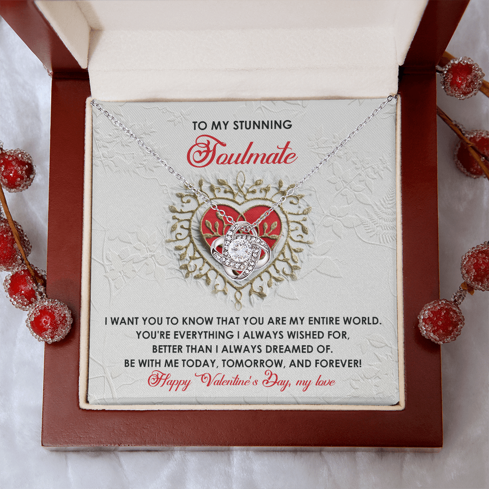 To My Stunning Soulmate Necklace, Girlfriend Birthday Gifts For Her, Valentine Gift For My Wife, Valentine Gifts For Her Romantic