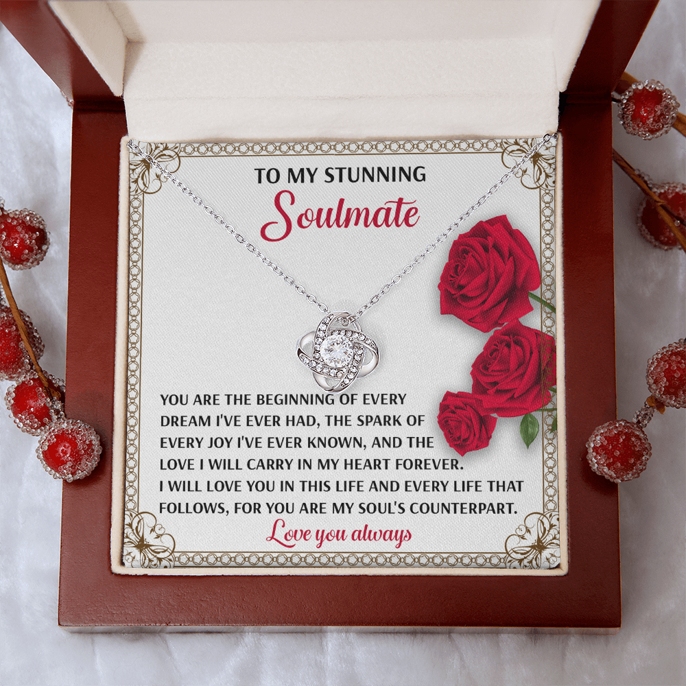 To My Stunning Soulmate Necklace, Best Valentine Gifts For Wife, Naughty Valentine's Gifts For Wife, Valentine Gifts For My Wife, Valentine For Wife