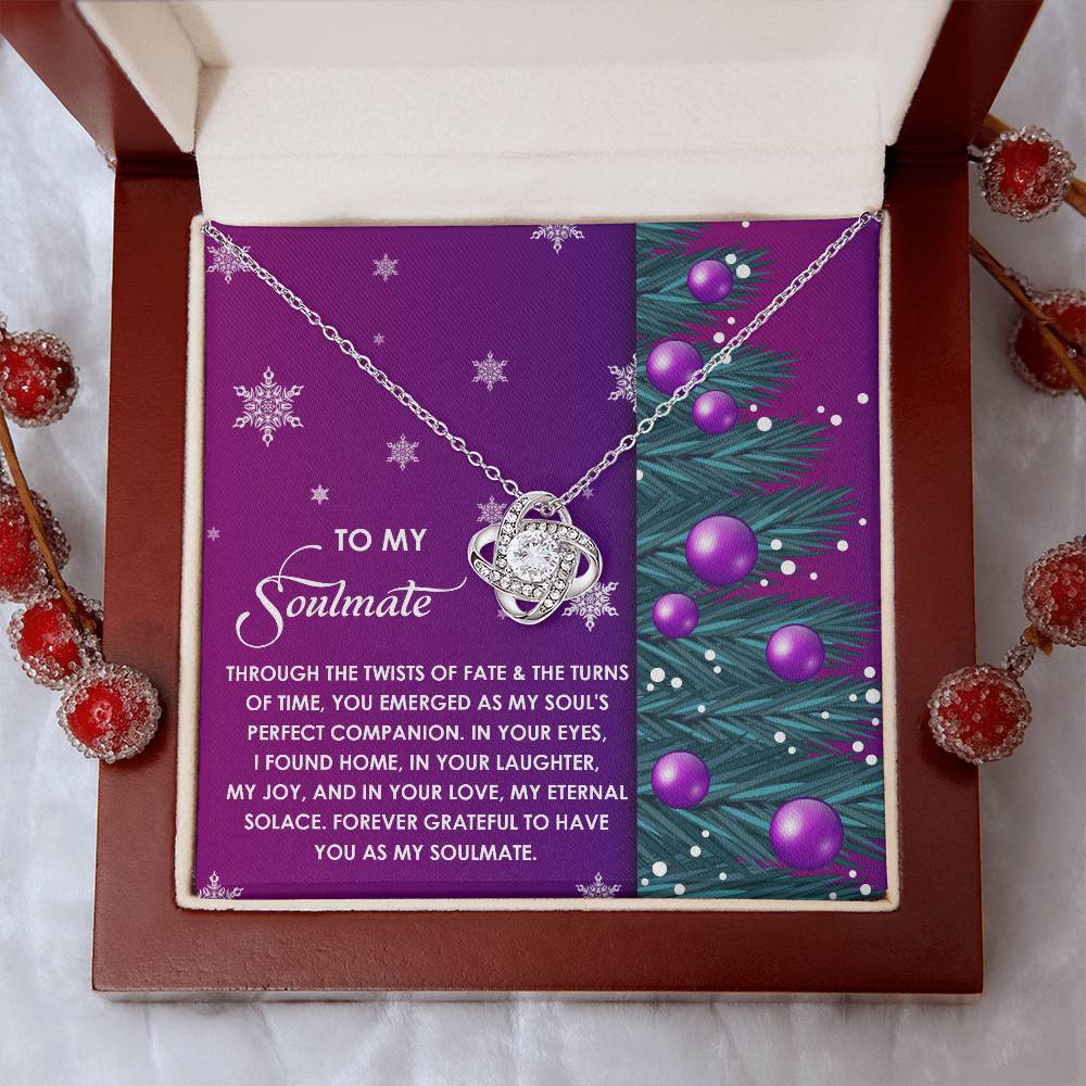 To My Soulmate Necklace, Christmas Gift For Wives, Christmas Present For Girlfriend, My Soulmate Gifts For Her