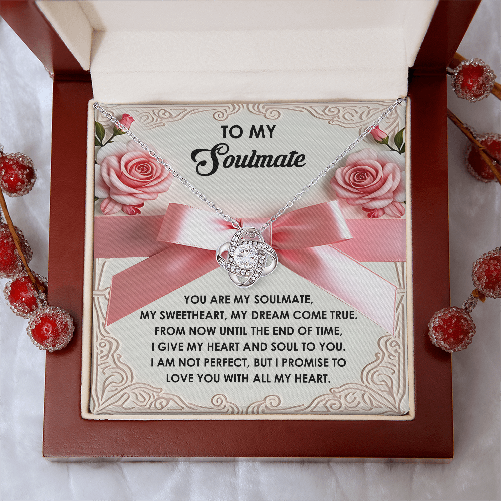 To My Soulmate Necklace, Valentine's For Her, Valentine Necklaces For Women, Valentine Day For Wife, Unique Valentine Gifts For Her