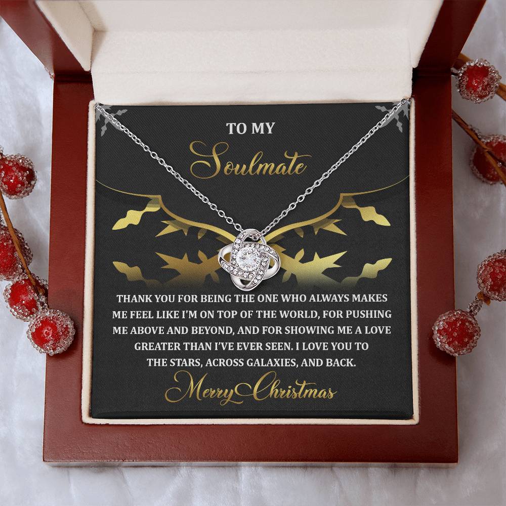 To My Soulmate Necklace, Christmas Gifts For Girlfriend, Christmas Presents For Wife, Soulmate Necklace For Women