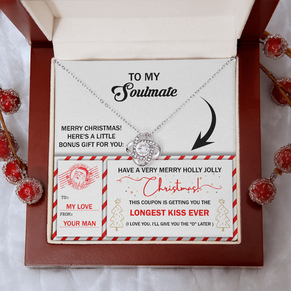 To My Soulmate Necklace For Women Funny, Christmas Gift For Girlfriend, Special Christmas Gift For My Wife, Christmas Presents For Gf