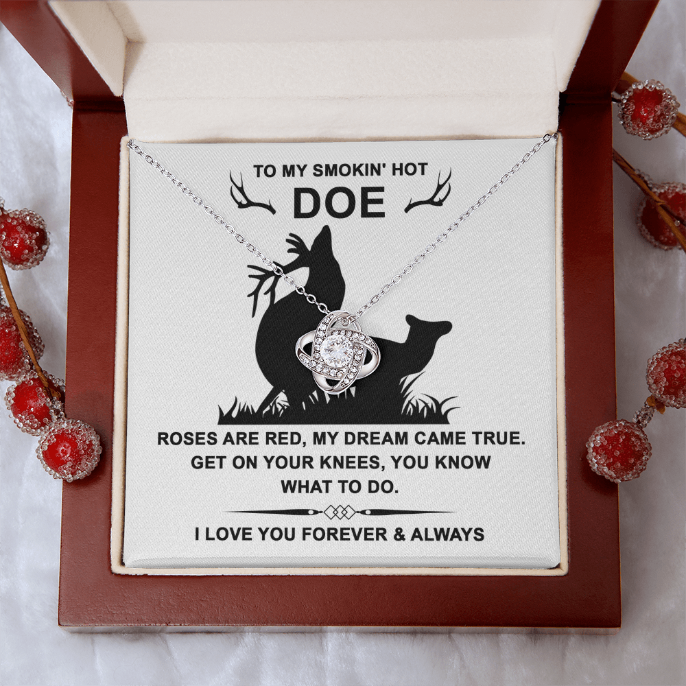 To My Smokin' Hot Doe Necklace, My Soulmate Necklace For Her, To My Wife Valentine's Day Gift, San Valentine Gift For Her, Soulmate Gifts For Her