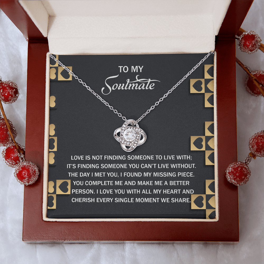 To My Soulmate Necklace, Valentine Gift For Wife, Valentine Card For Wife Romantic, My Soulmate Gifts For Her, Valentine's Gifts For Wife