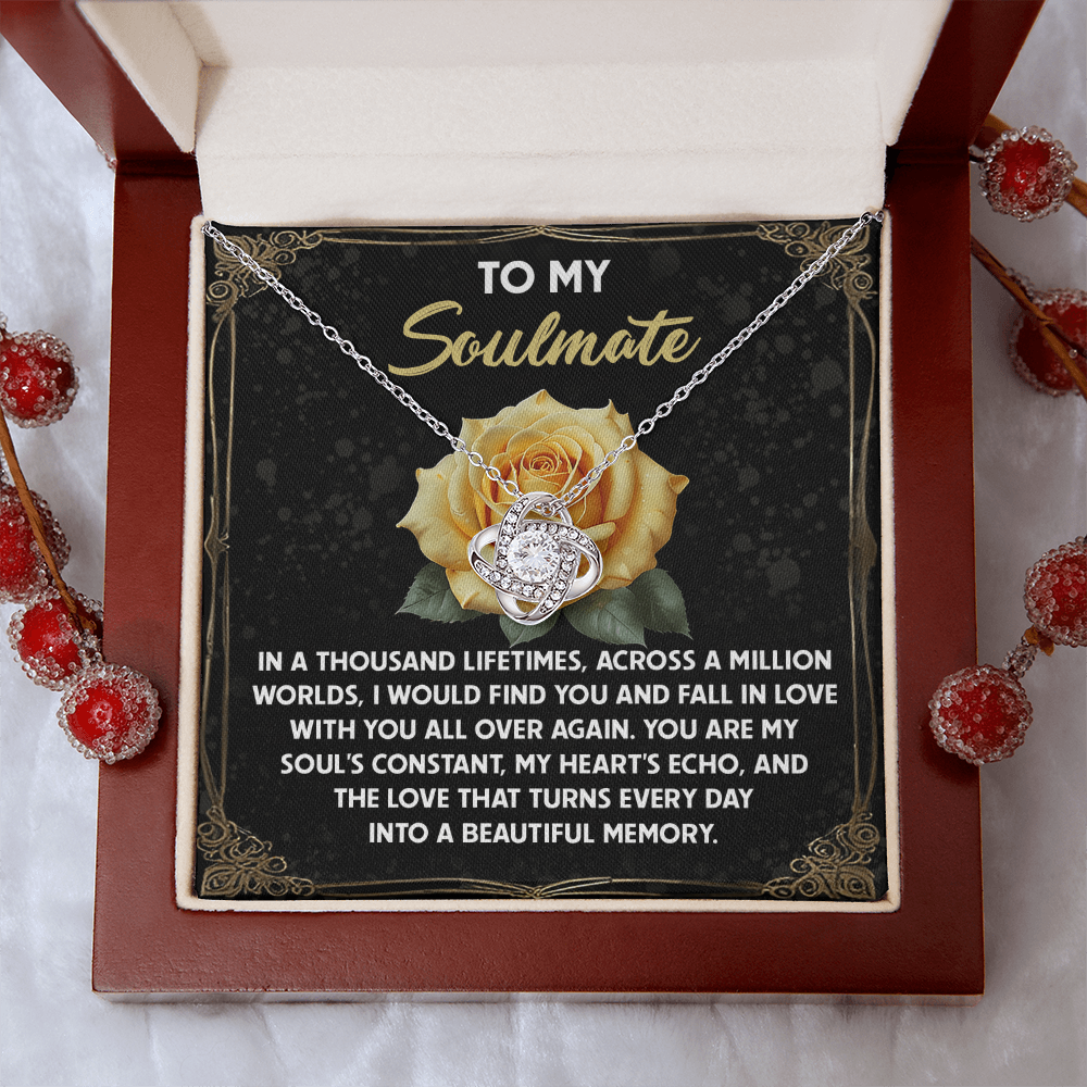 To My Soulmate Necklace, For Girlfriend Birthday Gifts, Unique Valentine Gifts For Her, Women's Valentine's Day Gifts, Best Gifts For A Girlfriend
